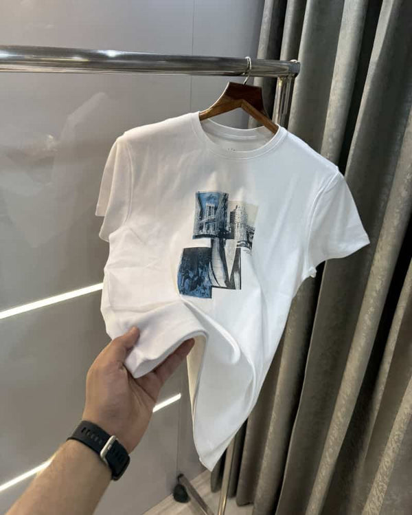 Arman i Exchange White Logo Print Premium T-Shirt