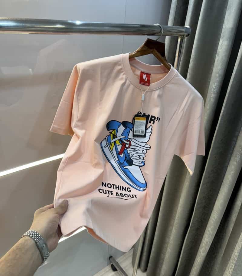 Nik e Peach Sneaker Series Imported Oversized T-Shirt Secondary image