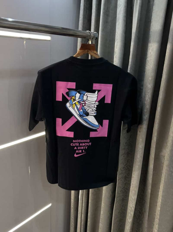 Nik e Black Sneaker Series Imported Oversized T-Shirt