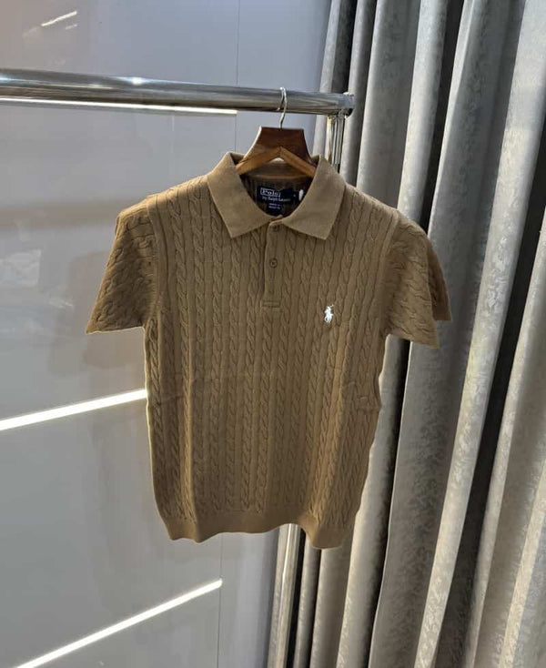 Ralph Laure n Brown Knitted Polo T-Shirt