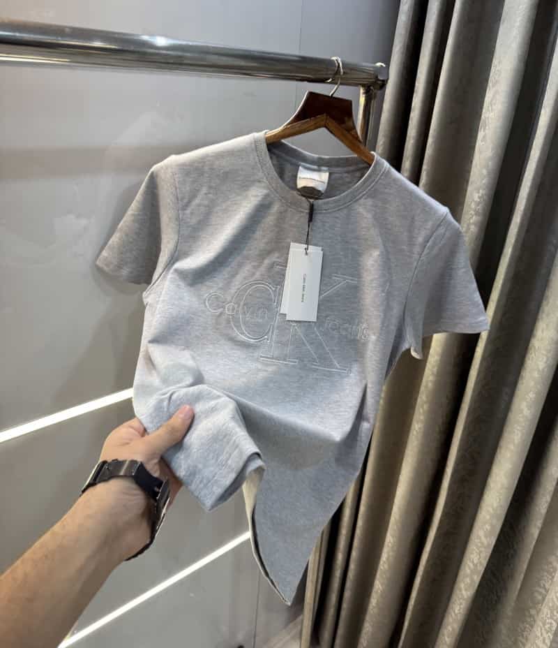 Calvin  Klein Grey Embroidery Logo Premium T-Shirt Main image