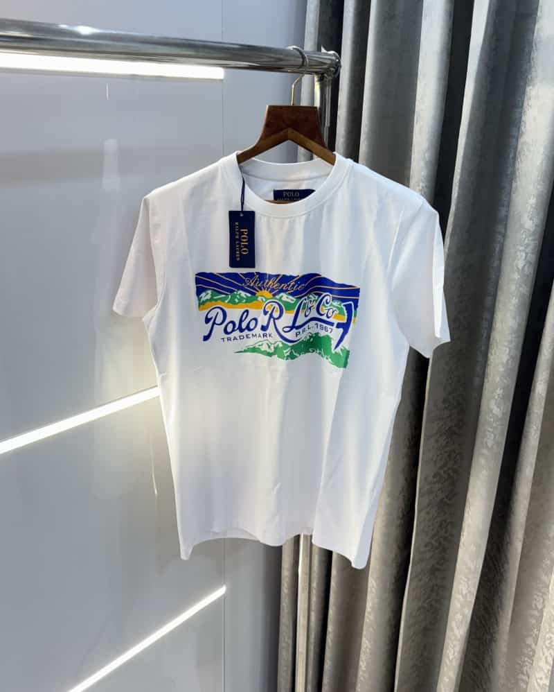 Ralph Lauren White Printed Premium T-Shirt