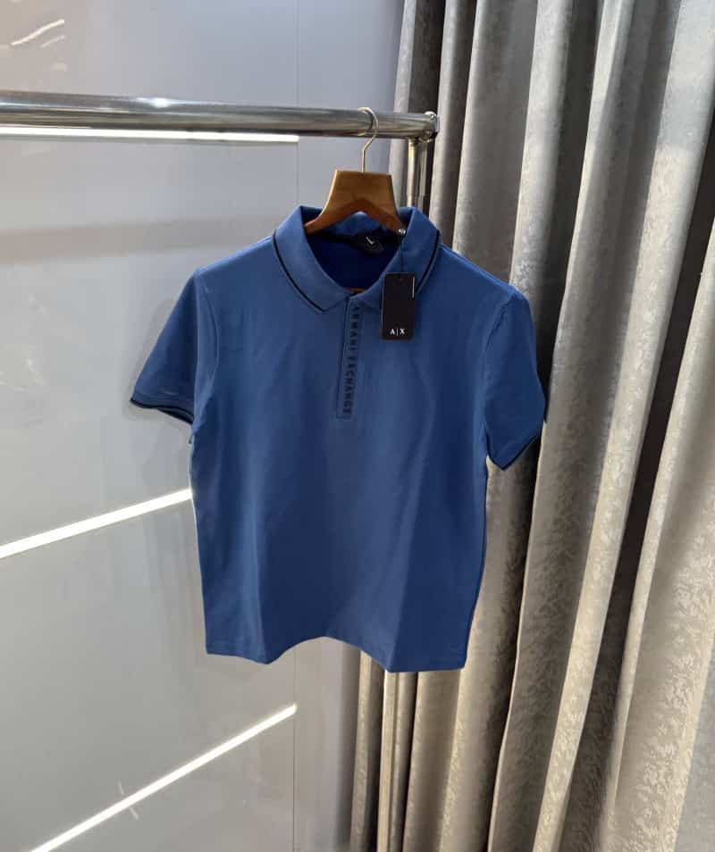 Arman i E-xchange Petrol Blue Logo Print Premium Polo T-Shirt