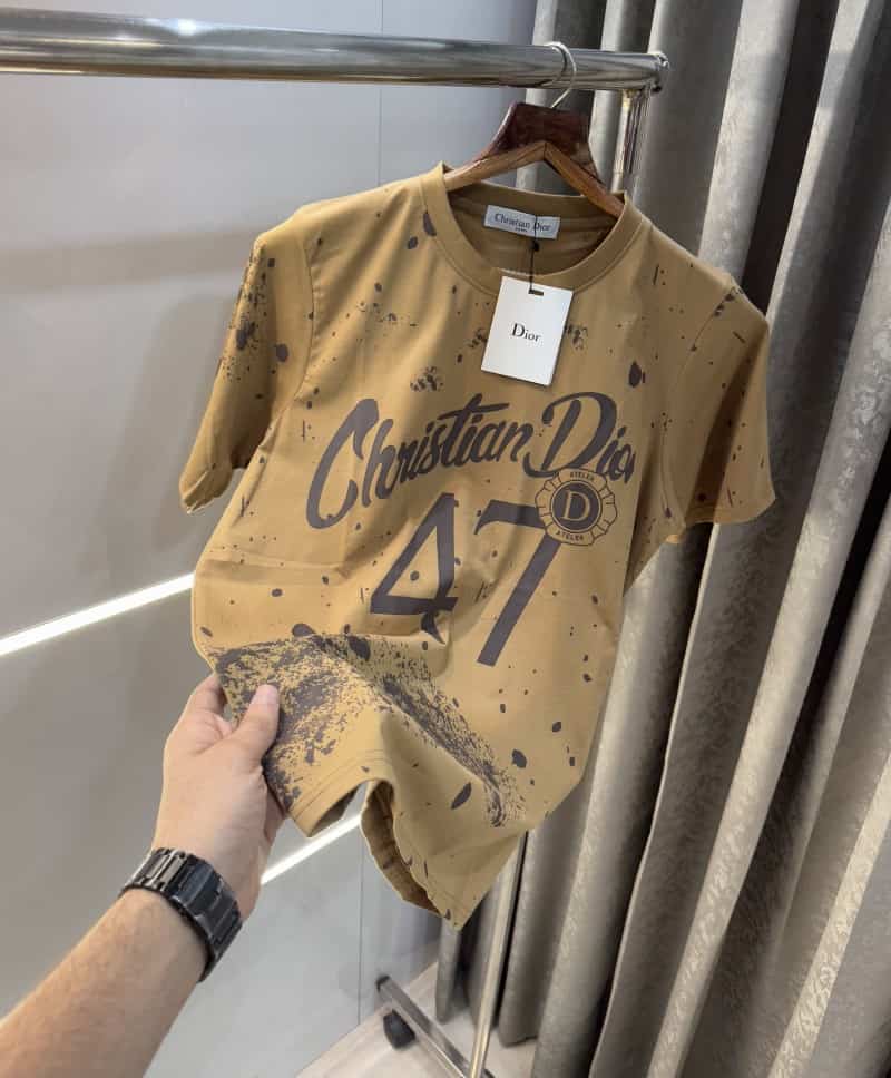 Christian Dio r Beige Printed Imported T-Shirt Secondary image