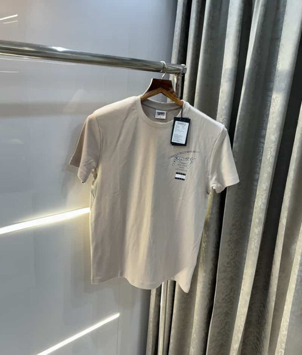 Tomm y Hilfiger Beige Printed Premium T-Shirt