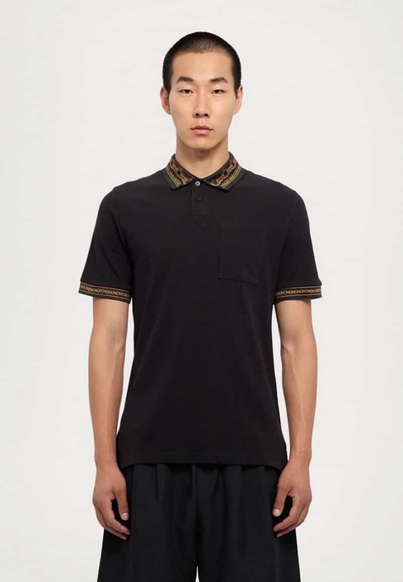 Versac e Couture Black Collar Look Imported Polo T-Shirt Main image