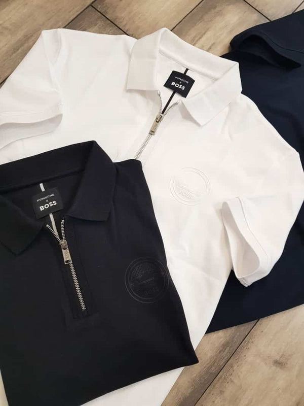 Hugo bos s x porsch e White Classic Polo T-Shirt