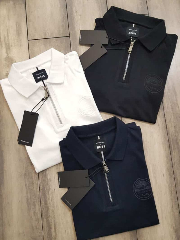 Hugo bos s x porsch e White Classic Polo T-Shirt