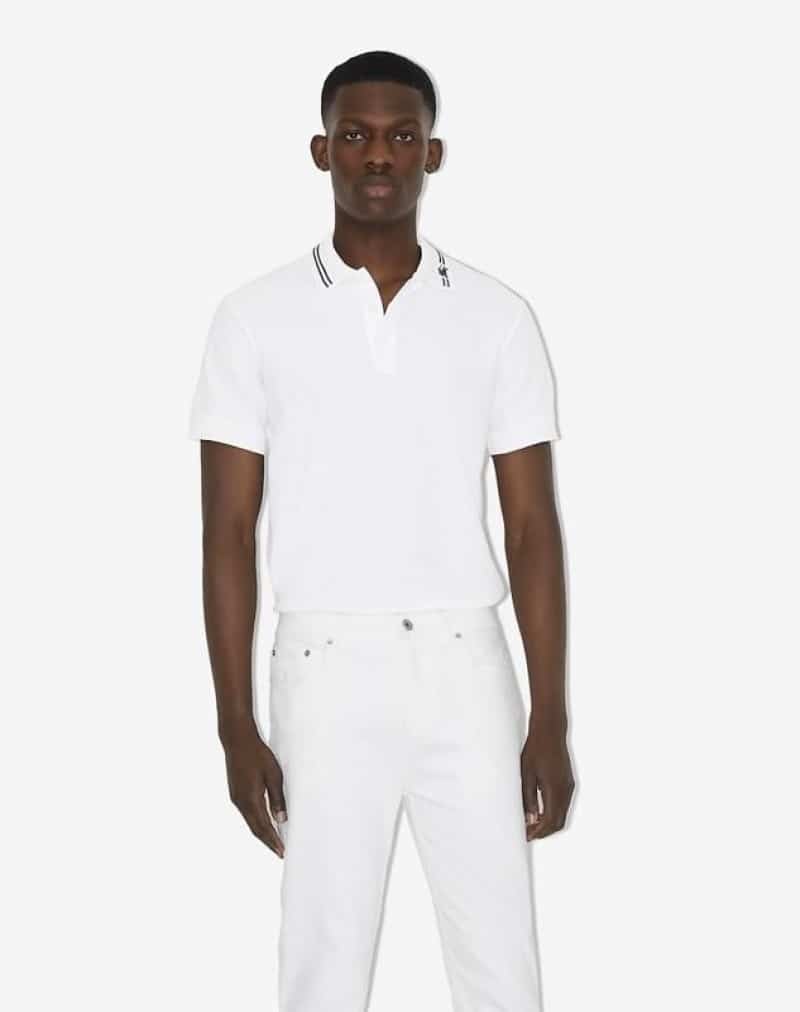 Burberr y White Collar Look Premium Classic Polo T-Shirt Main image