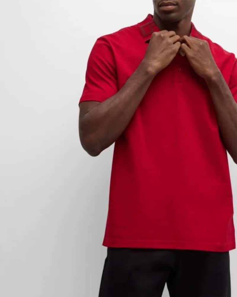 Versac e Couture Red Designer Imported Polo T-Shirt Main image
