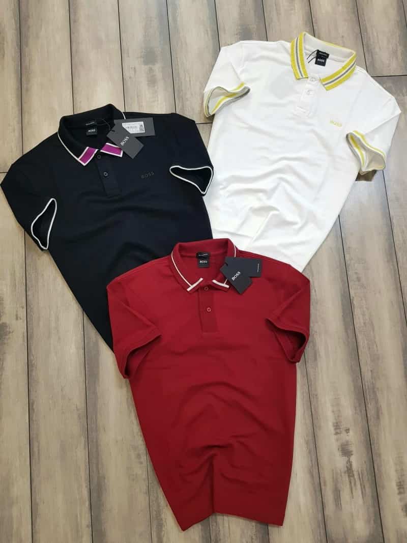 Hugo bos sMaroon Collar Look Classic Polo T-Shirt