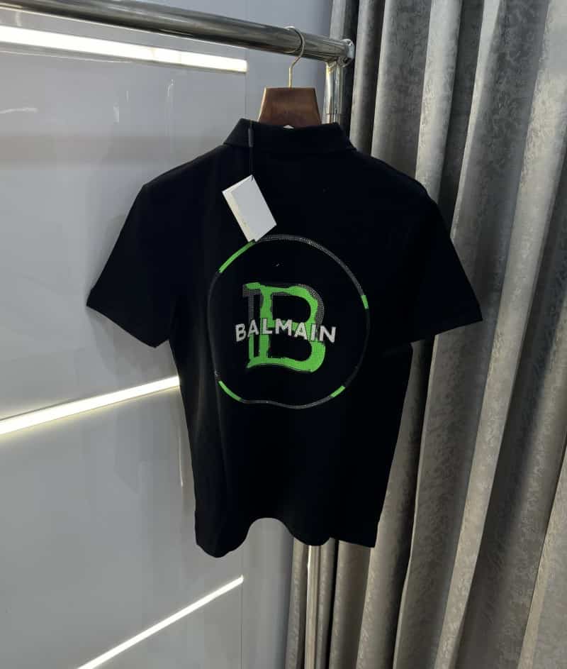 Balmai n Paris Black Back Print Imported Polo T-Shirt