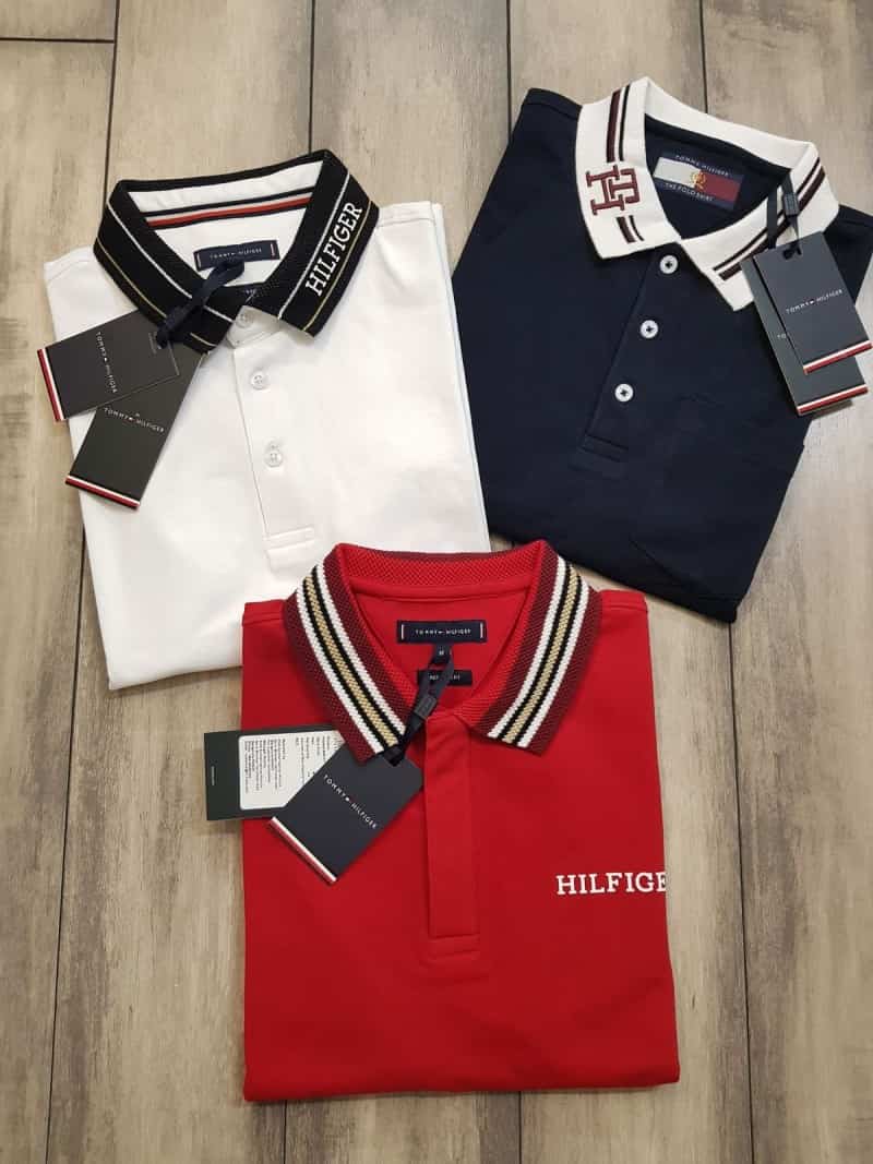 Tomm y Hilfiger Red Collar Look Premium Polo T-Shirt Secondary image