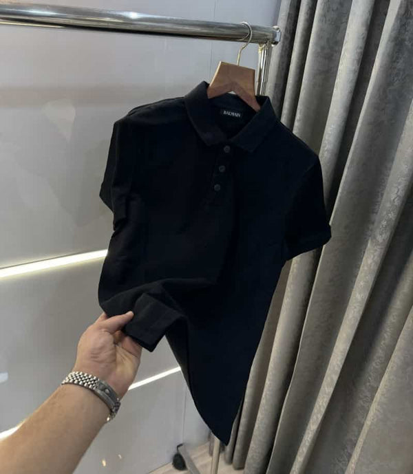 Balmai n Paris Black Back Print Imported Polo T-Shirt