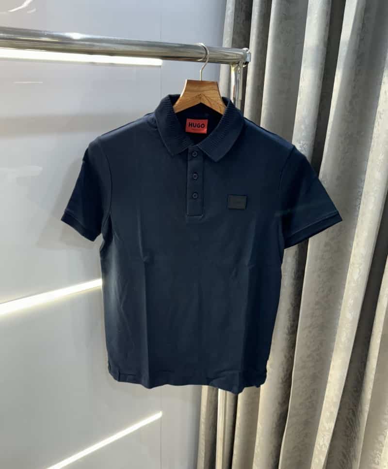 Hugo Boss Navy Blue Patch Logo Premium Polo T-Shirt Secondary image