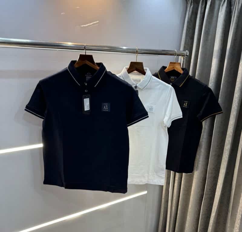 Arman i Exchange White Embroidery Patch Logo Premium Polo T-Shirt