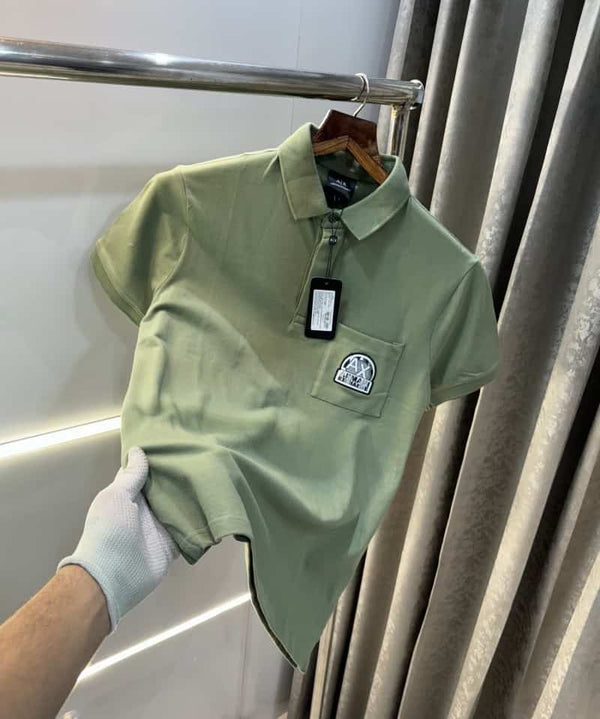Arman i Ex!change Green Pocket Logo Premium Polo T-Shirt