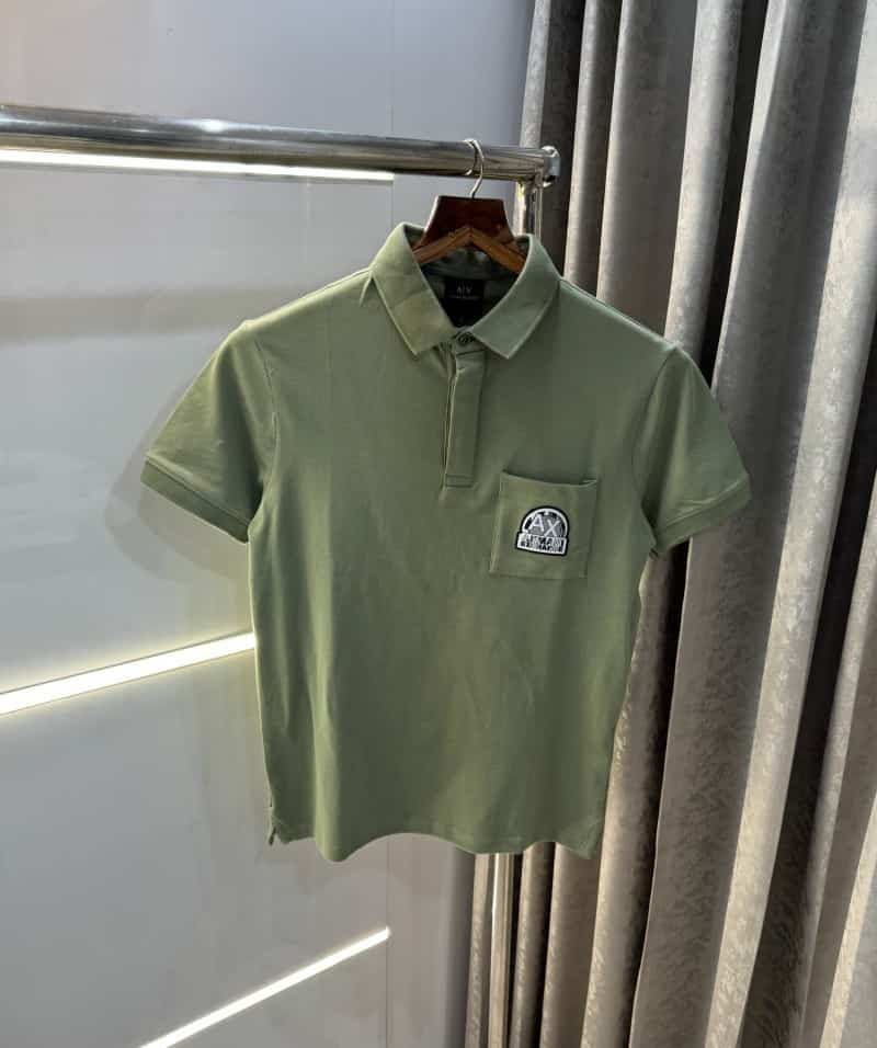 Arman i Ex!change Green Pocket Logo Premium Polo T-Shirt