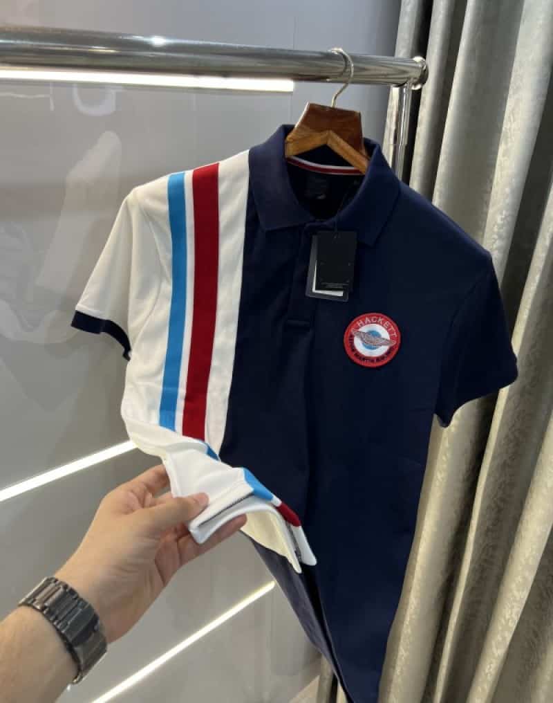 Hacket Aston Martin Navy Blue Embroidery Logo Imported Polo T-Shirt Main image