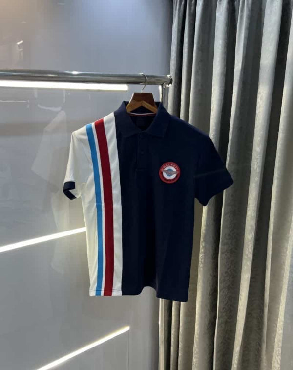 Hacket Aston Martin Navy Blue Embroidery Logo Imported Polo T-Shirt