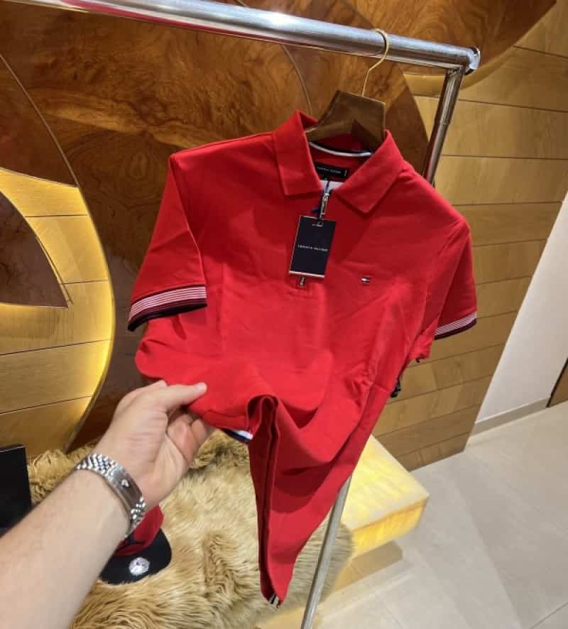 Tommy Hilfiger Red Embroidery Logo Premium Classic Polo T-Shirt Main image