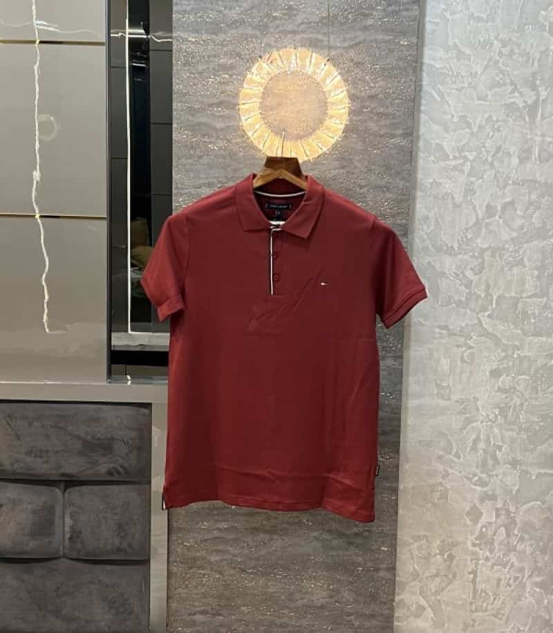 Tommy Hilfiger rust embroidery logo premium polo t-shirt Secondary image