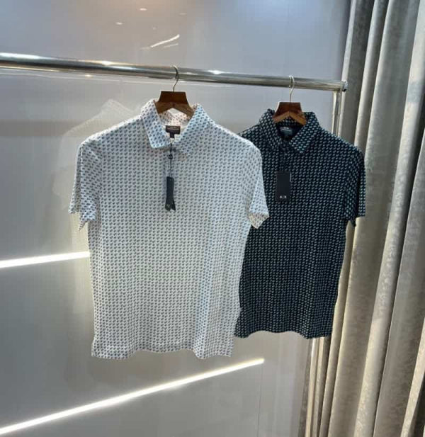 Arman i Exchange Navy All Over Printed Premium Polo T-Shirt