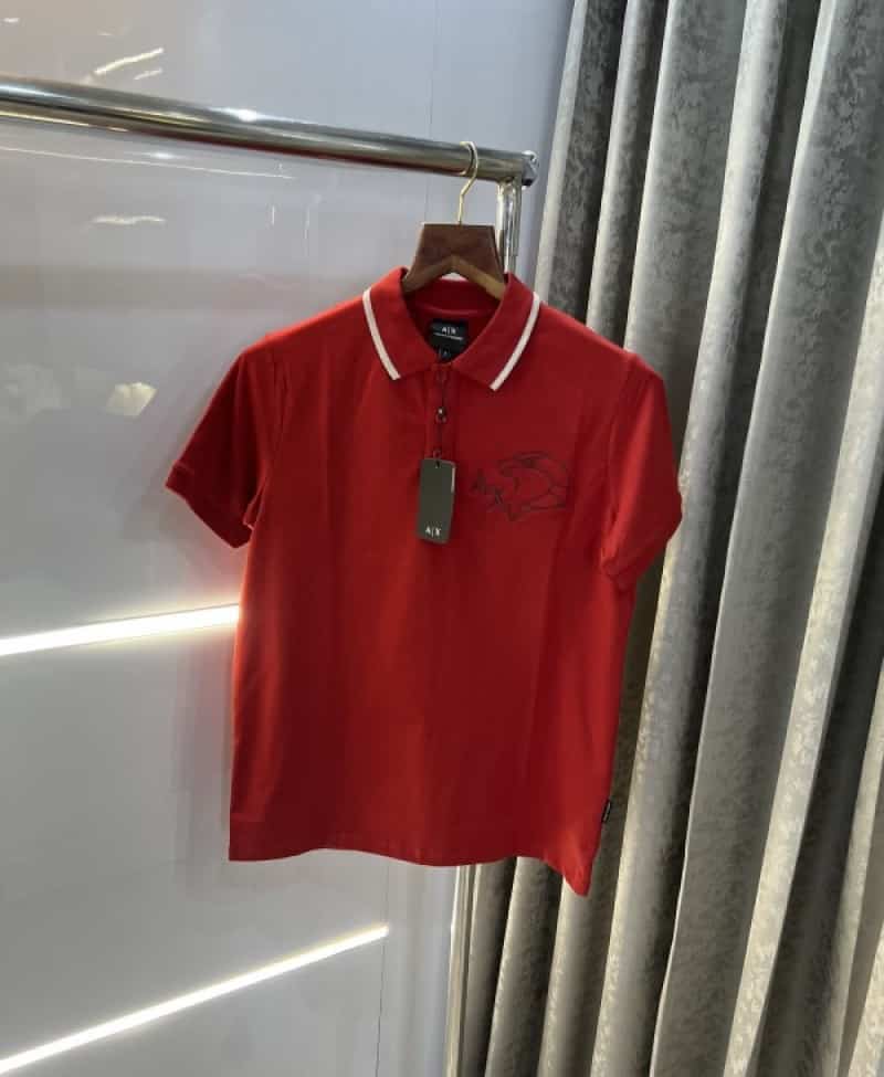 Arman i Exchang e Rust Embroidery Premium Polo T-Shirt Secondary image