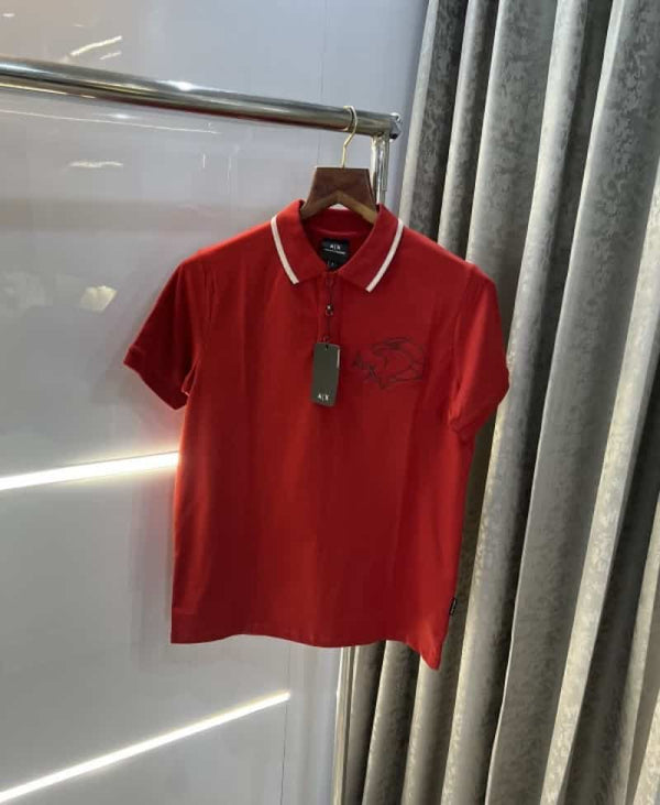 Arman i Exchang e Rust Embroidery Premium Polo T-Shirt