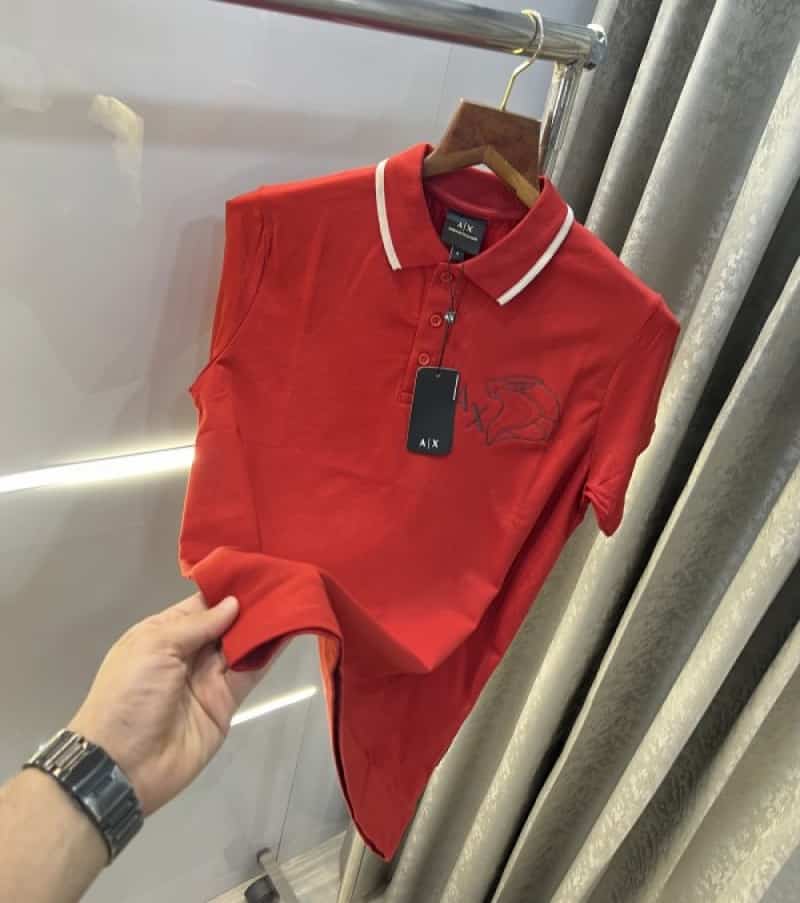 Arman i Exchang e Rust Embroidery Premium Polo T-Shirt Secondary image