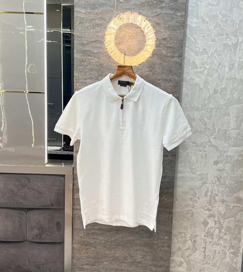 Ralph Laur e White Embroidery Logo Premium Classic Polo T-Shirt Secondary image