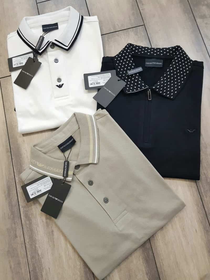 Emporio Arman i Black Designer Premium Polo T-Shirt