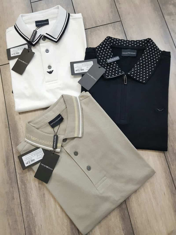 Emporio Arman i Black Designer Premium Polo T-Shirt