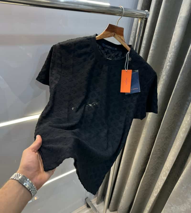 Louis Vuitto n Black Emb0..5S Print Imported T-Shirt