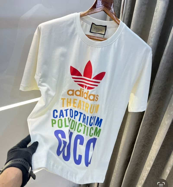 Gucc i White Logo Print Imported Oversized T-Shirt With Premium Box Packing