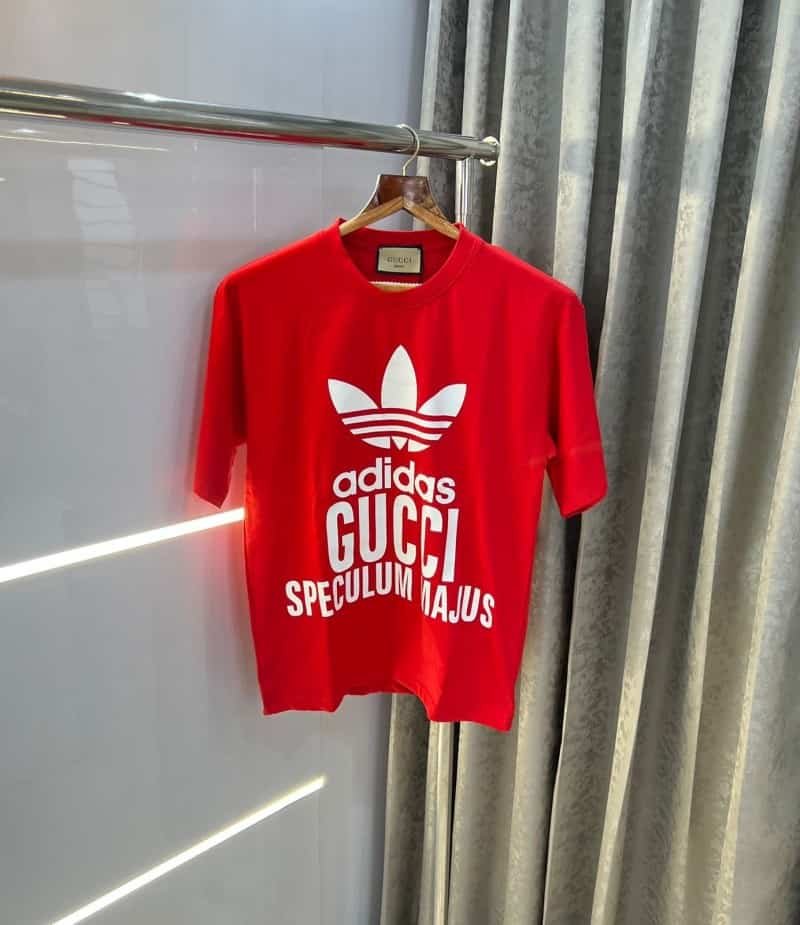 Gucc i Red Logo Print Imported Oversized T-Shirt With Premium Box Packing Main image