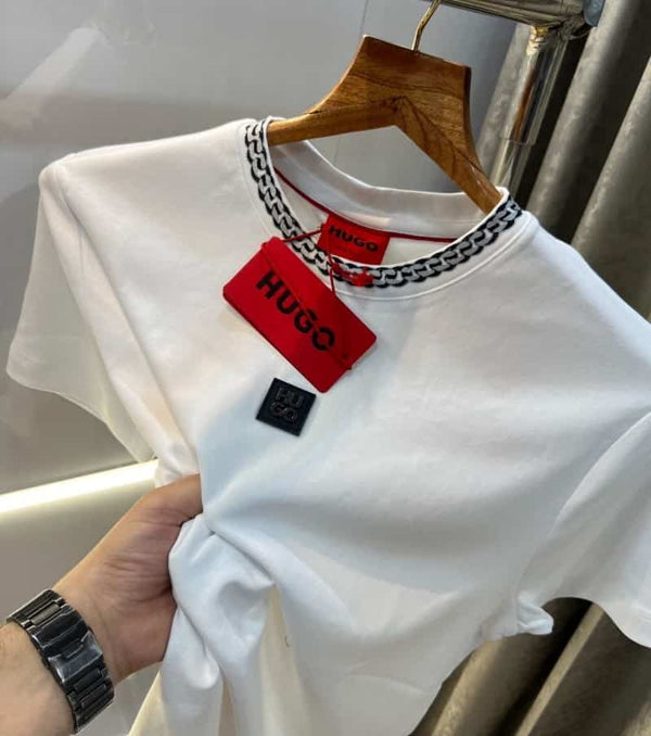 Hugo Boss White Designer Premium Classic T-Shirt