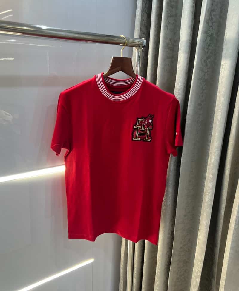 Tommy Hilfiger Red Embroidery Logo Premium T-Shirt Secondary image