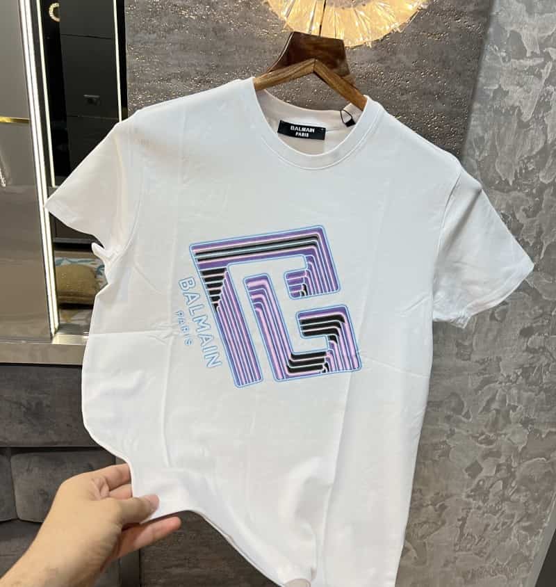 Balmai n Paris White logo Print Premium T-Shirt Secondary image