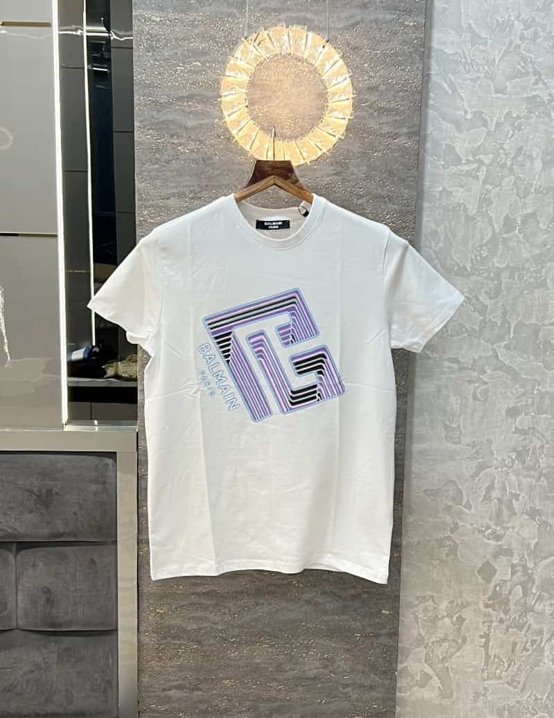 Balmai n Paris White logo Print Premium T-Shirt Secondary image