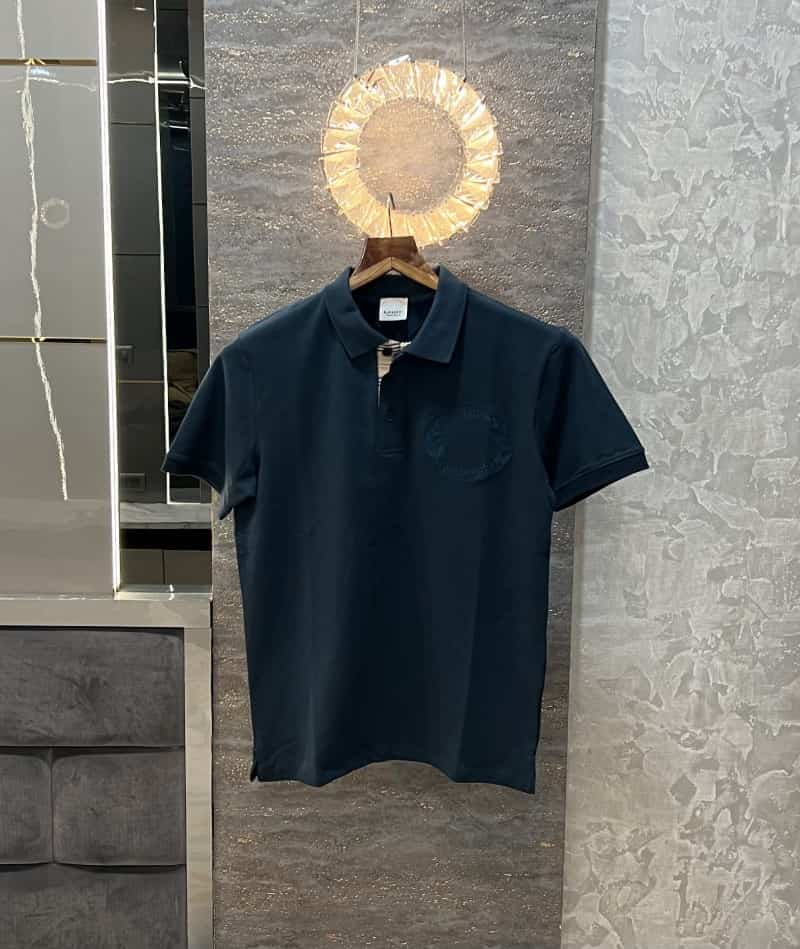 Burberry English Green Embroidery Logo Premium Polo T-Shirt Secondary image