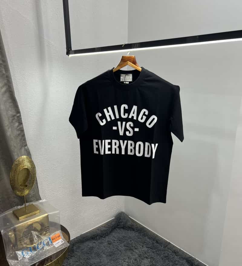 Gucc_i Black Chicago Edition Imported Oversized T-Shirt Main image