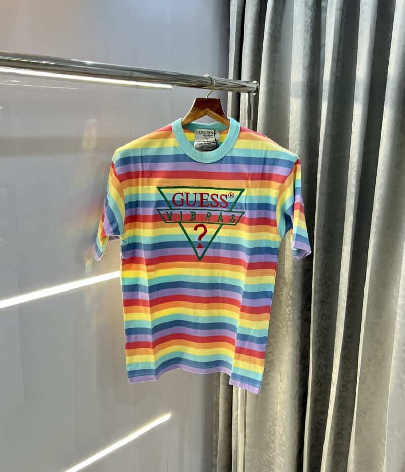 Guess Printed Rainbow Imported Oversized T-Shirt Main image