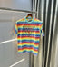 Guess Printed Rainbow Imported Oversized T-Shirt