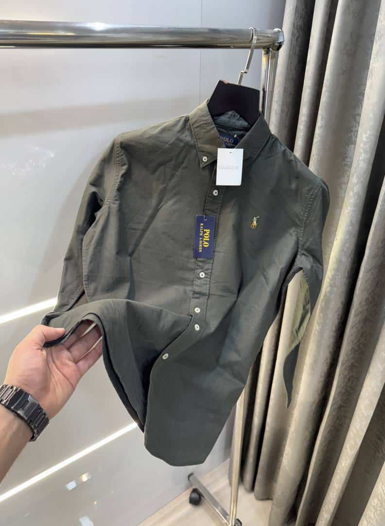 Ralp h lauren Olive Green Premium OXf0RD Shirt