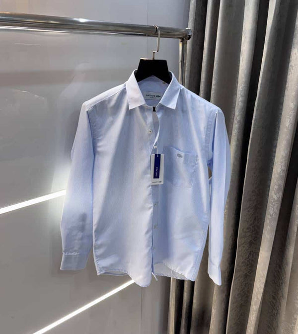 Lacost e Sky Blue strips Premium Classic Shirt
