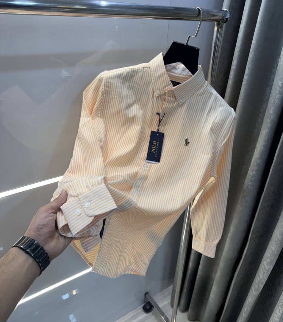 Ralph Laure n Orange strips Premium oxford Shirt