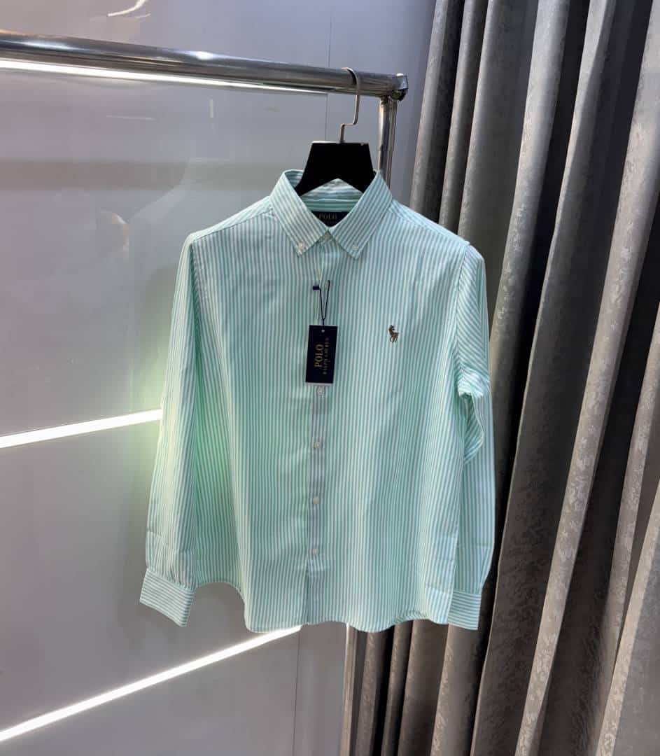 Ralph Laure n Aqua Green strips Premium oxford Shirt