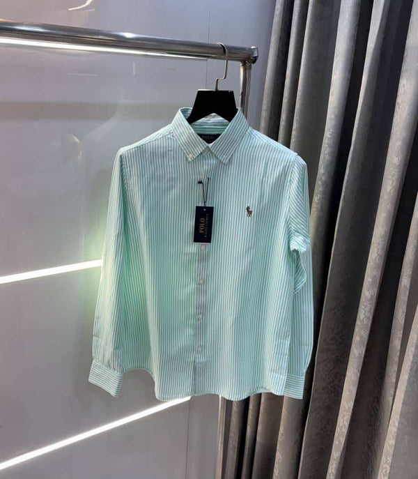 Ralph Laure n Aqua Green strips Premium oxford Shirt