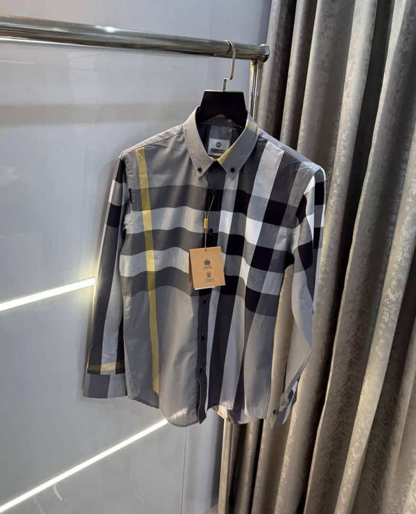 Burberr y mid Grey Checks Premium Classic Shirt